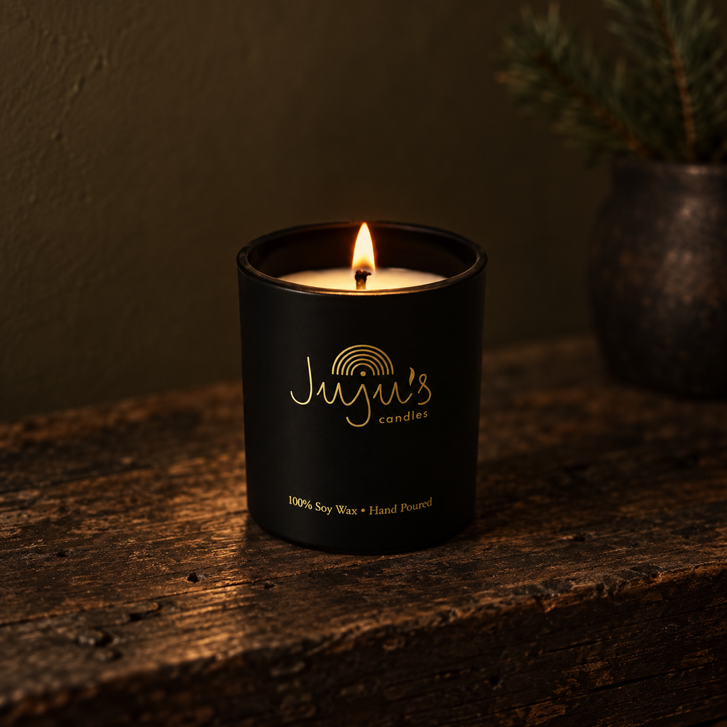 Patchouli Pine candle by Juju's Candles