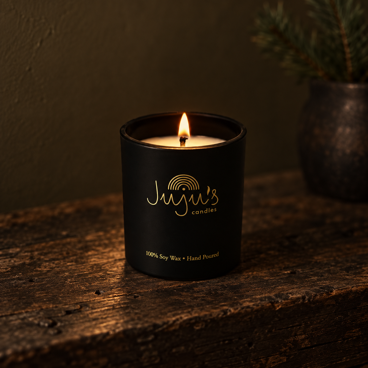 Patchouli Pine candle by Juju's Candles